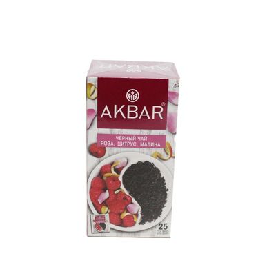Чай Акбар со вкусом малины и черники 25пак